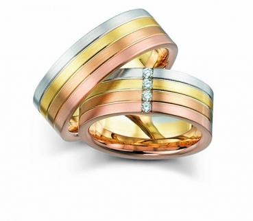 Trauringe Tricolour von Fischer 06 05415/080